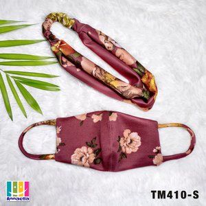 Annaella Headband / Turban & Face Mask Set, TM410S
